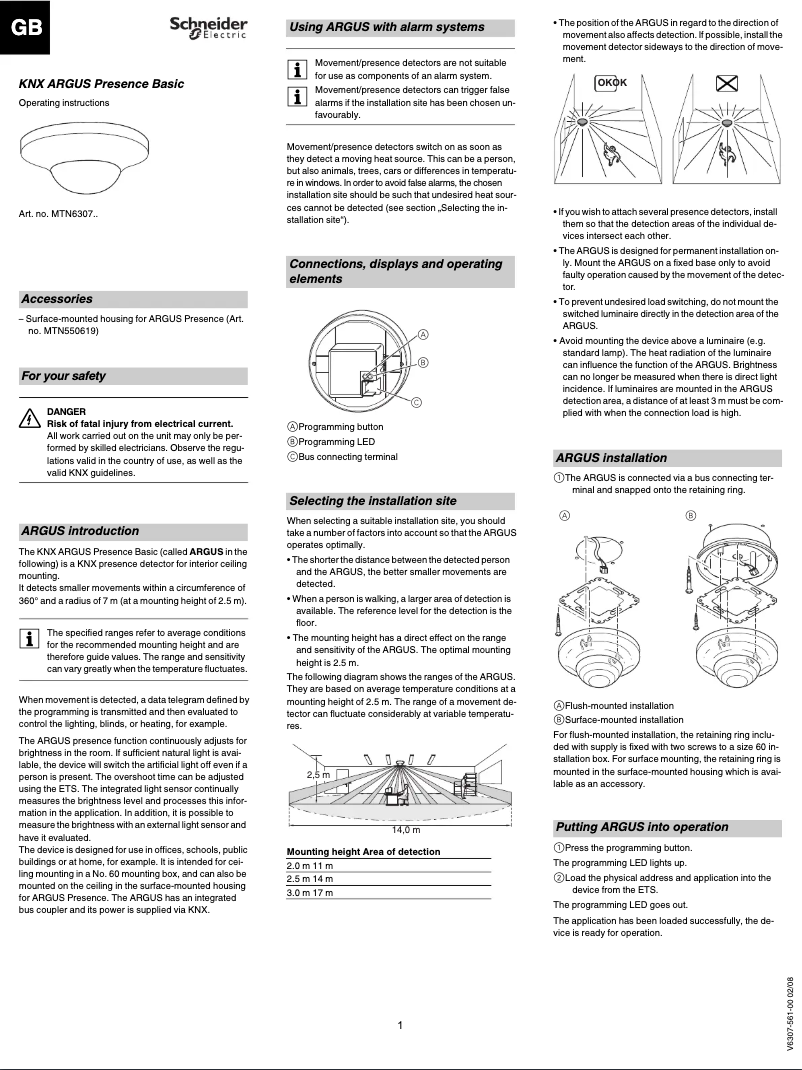 Image de la première page du manuel de l'appareil MTN630719