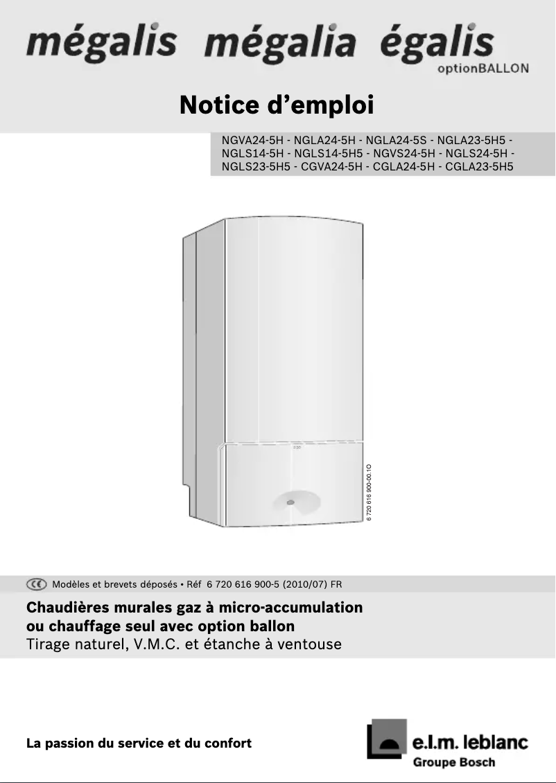 Page 1 de la notice Manuel utilisateur e.l.m. leblanc NGLS14-5H