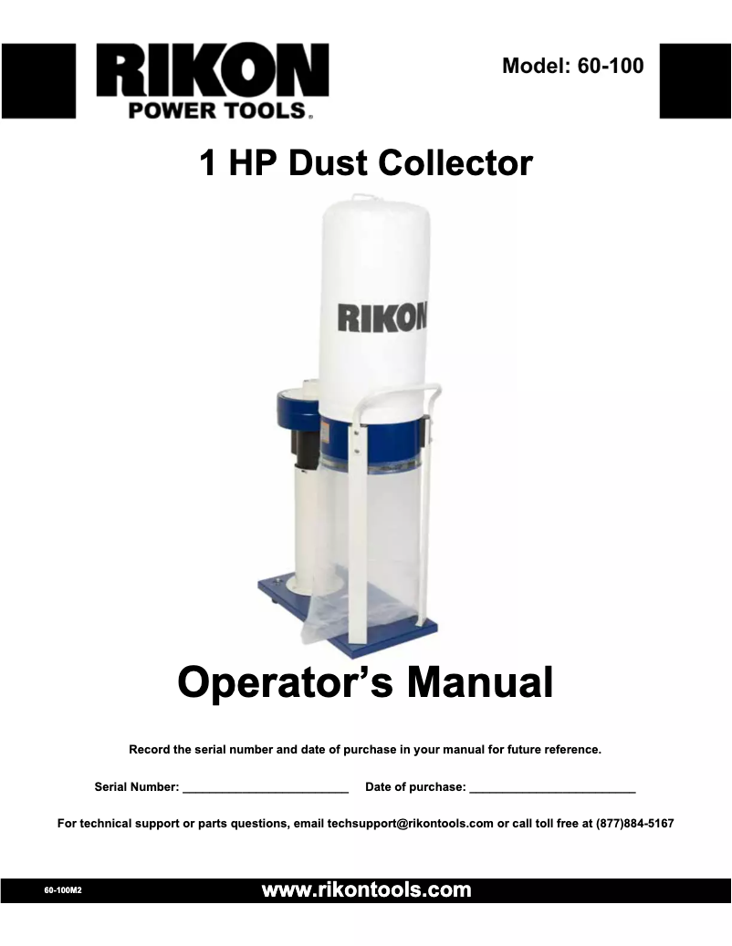 Page 1 de la notice Manuel utilisateur RIKON 60-100