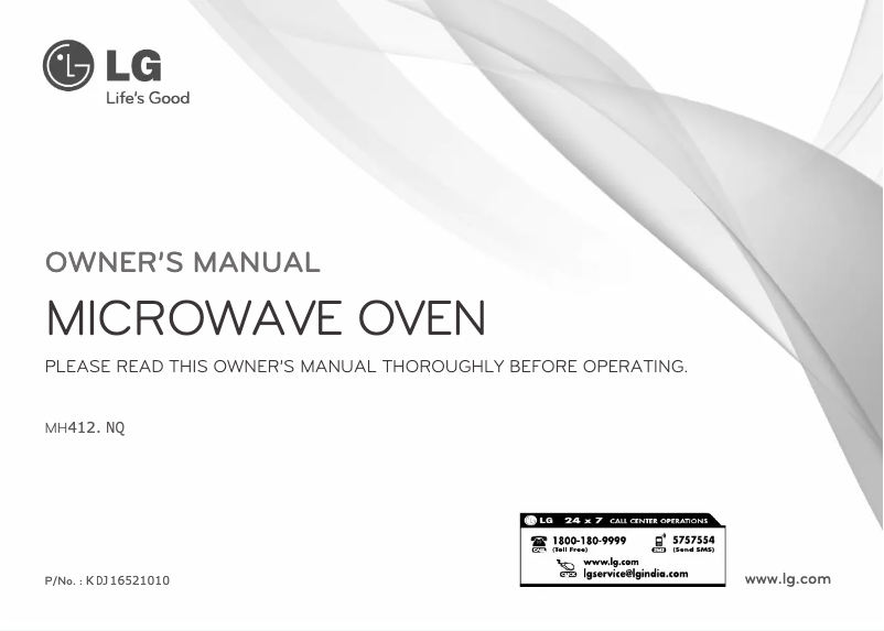 Página 1 del manual Manual de usuario LG MH6340PS