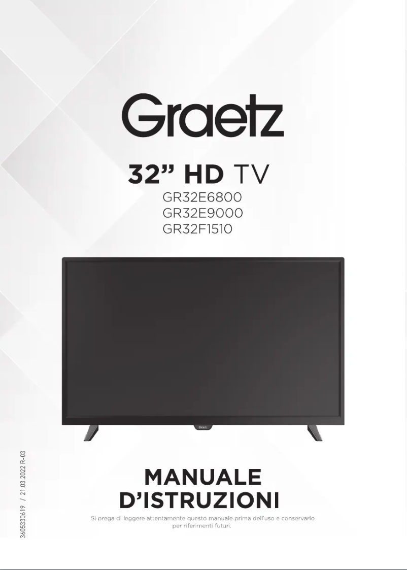 Image de la première page du manuel de l'appareil GR32E9000