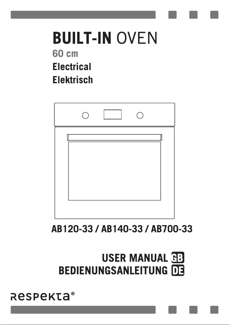 Page n°1 - Manuel utilisateur Respekta AB700-33