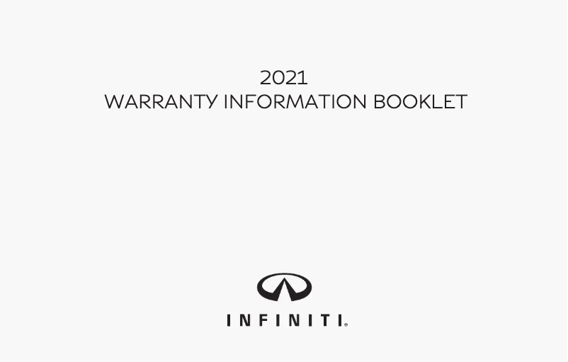Image de la première page du manuel de l'appareil QX50 (2021)