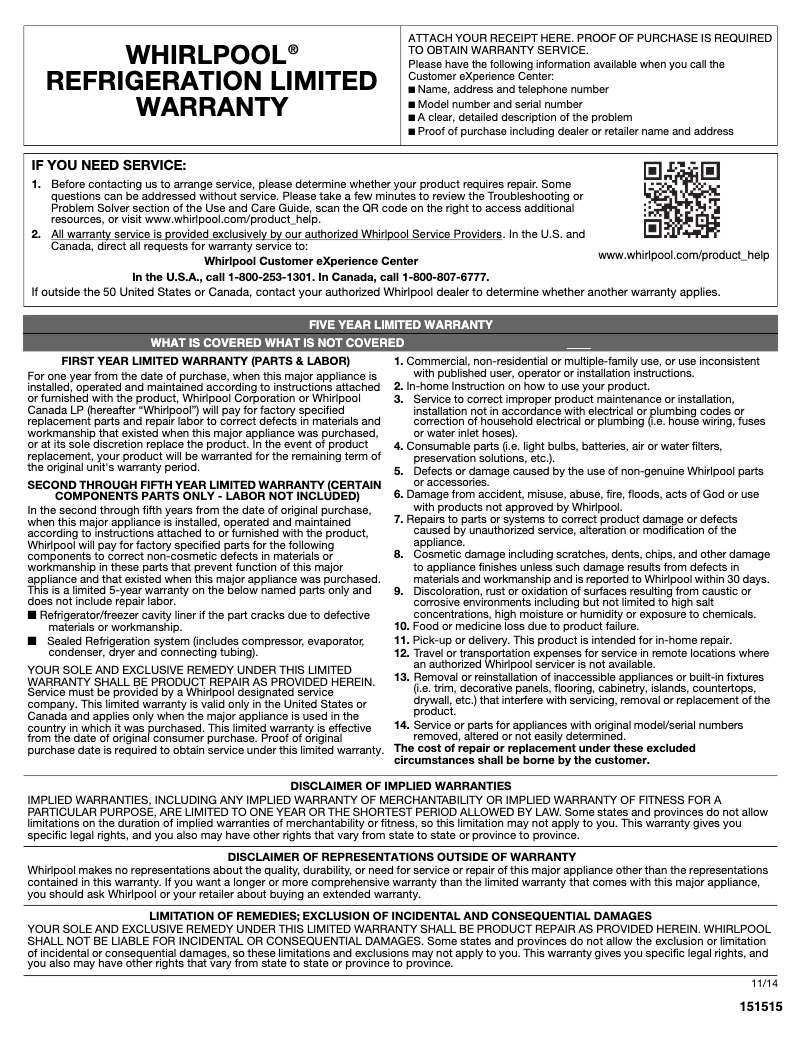 Image de la première page du manuel de l'appareil WUW35X15DS