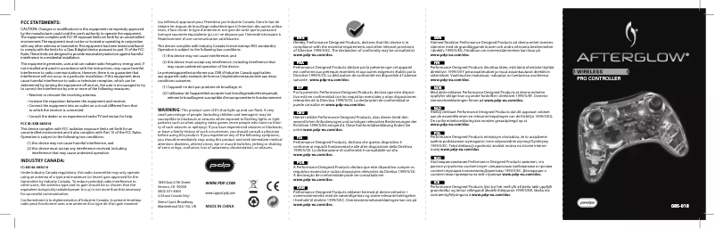 Image de la première page du manuel de l'appareil Afterglow Wireless Pro