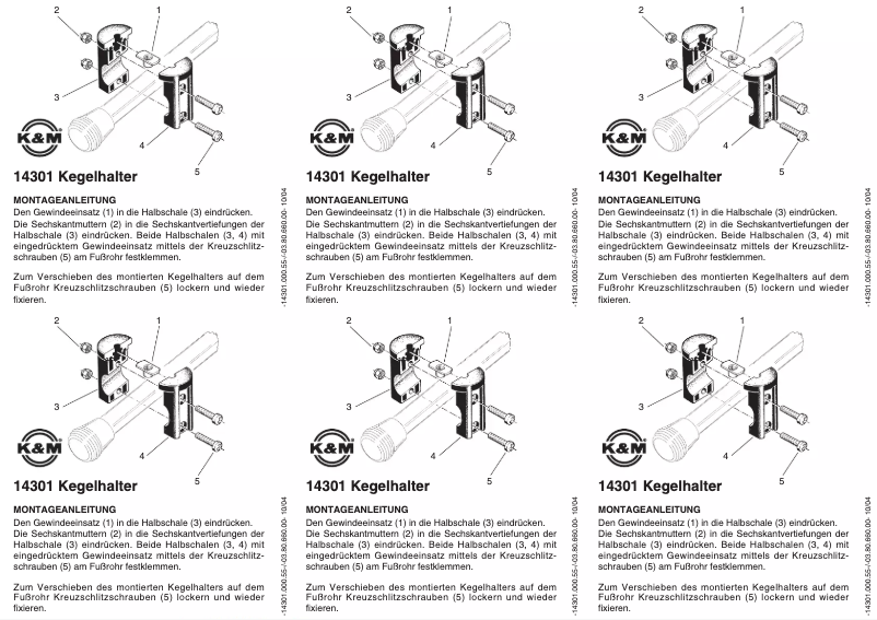 Page 1 de la notice Manuel utilisateur K&M 14301
