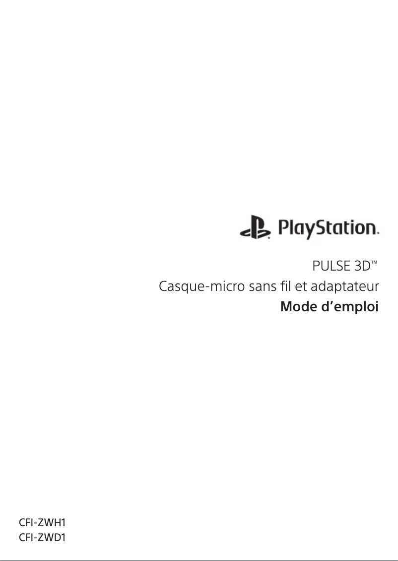 Page n°1 - Manuel utilisateur Sony Pulse 3D