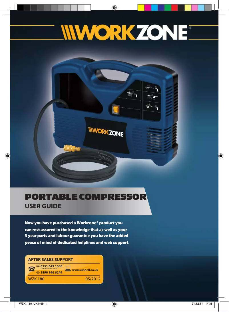 Page 1 de la notice Manuel utilisateur Workzone WZK 180