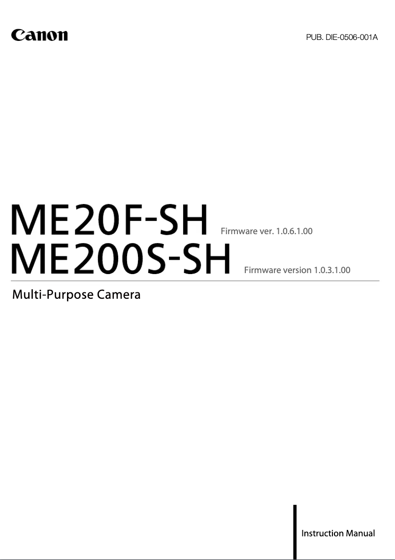 Página 1 del manual Manual de usuario Canon ME20F-SH