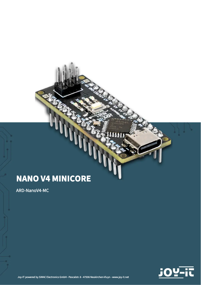 Página 1 del manual Manual de usuario Joy-It ARD-NanoV4-MC