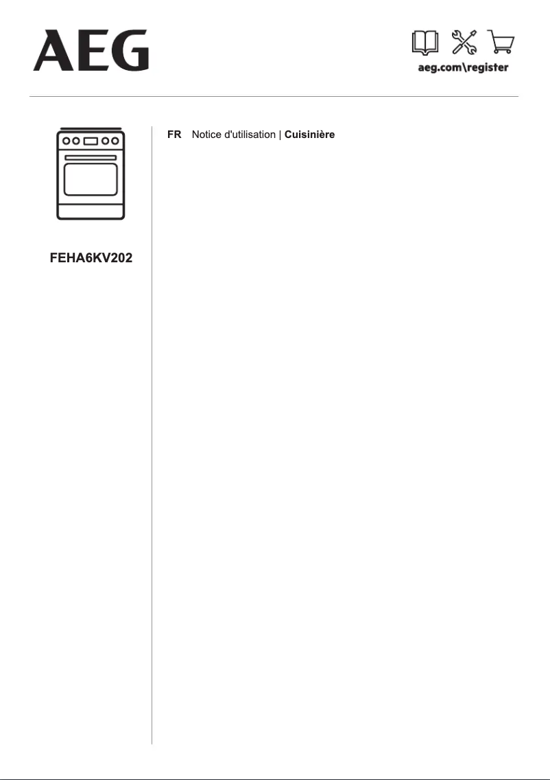 Page 1 de la notice Fiche technique AEG FEHA6KV202