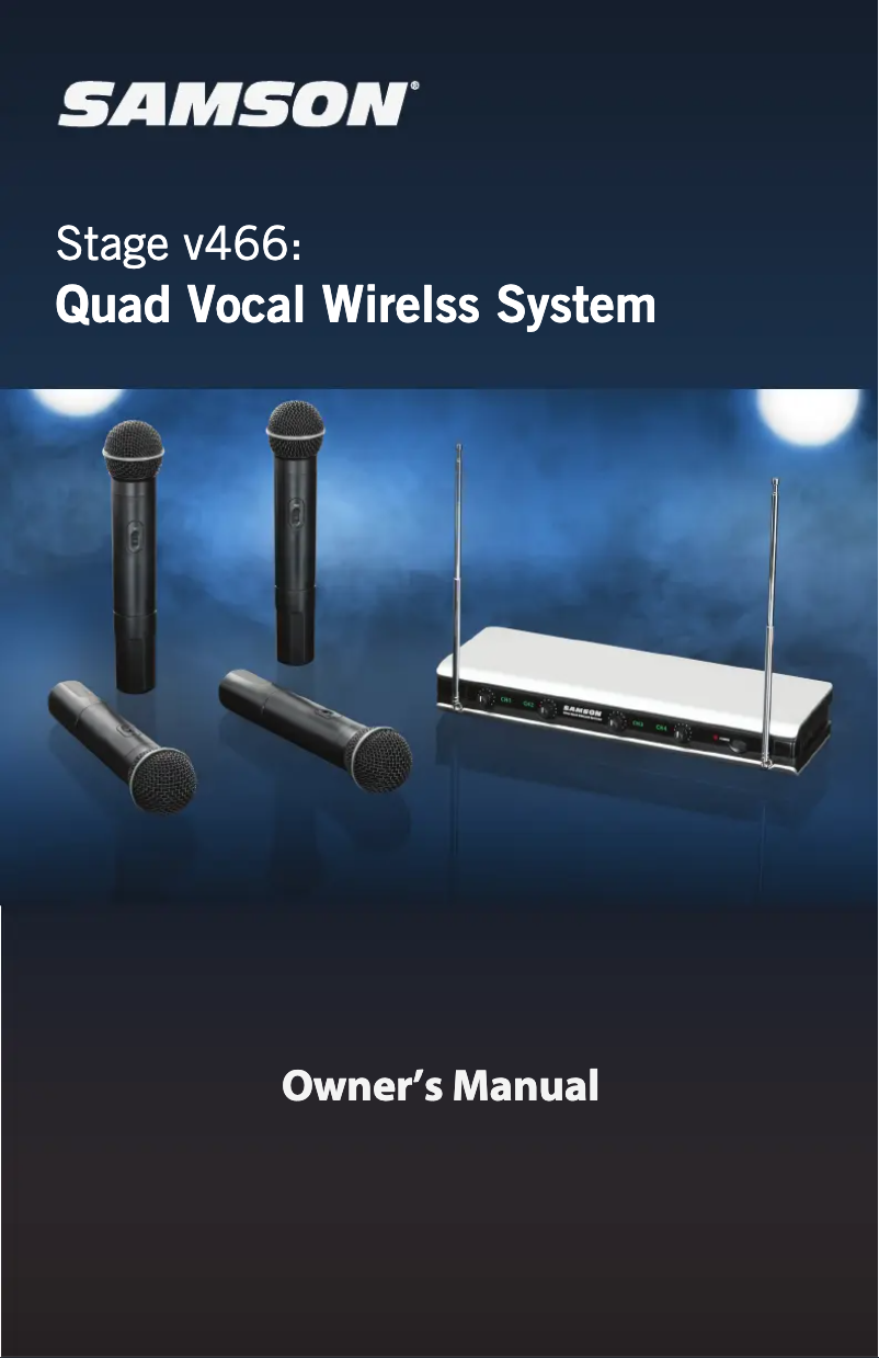 Page n°1 - Manuel utilisateur Samson Stage v466 Quad Vocal