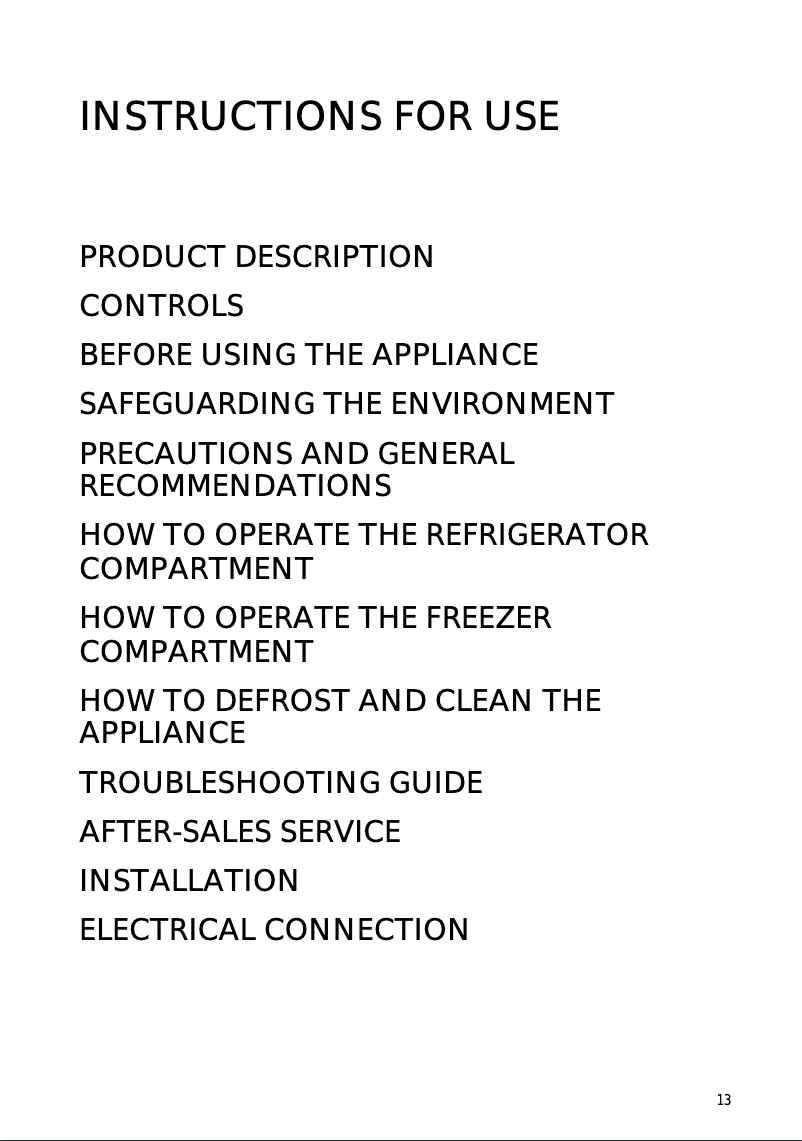 Page n°1 - Manuel utilisateur Smeg FR 205 APL