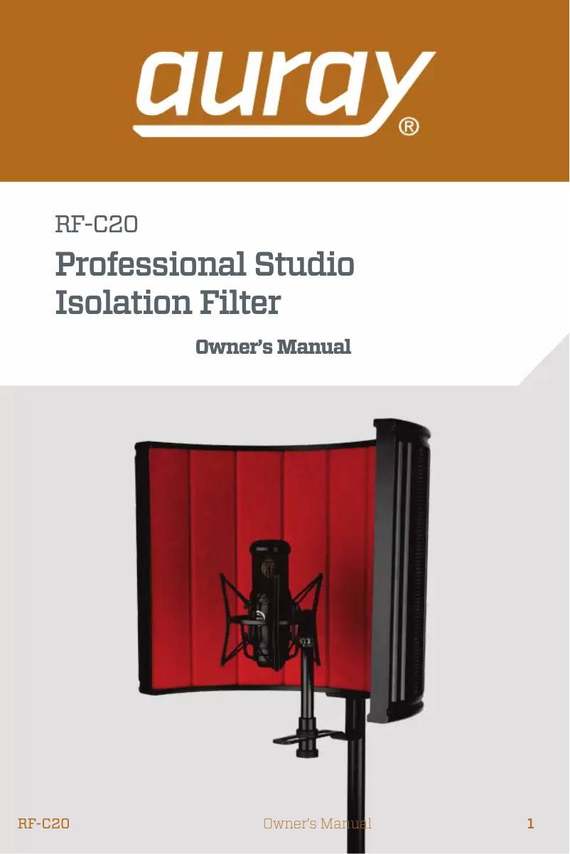 Page 1 de la notice Manuel utilisateur Auray RF-C20