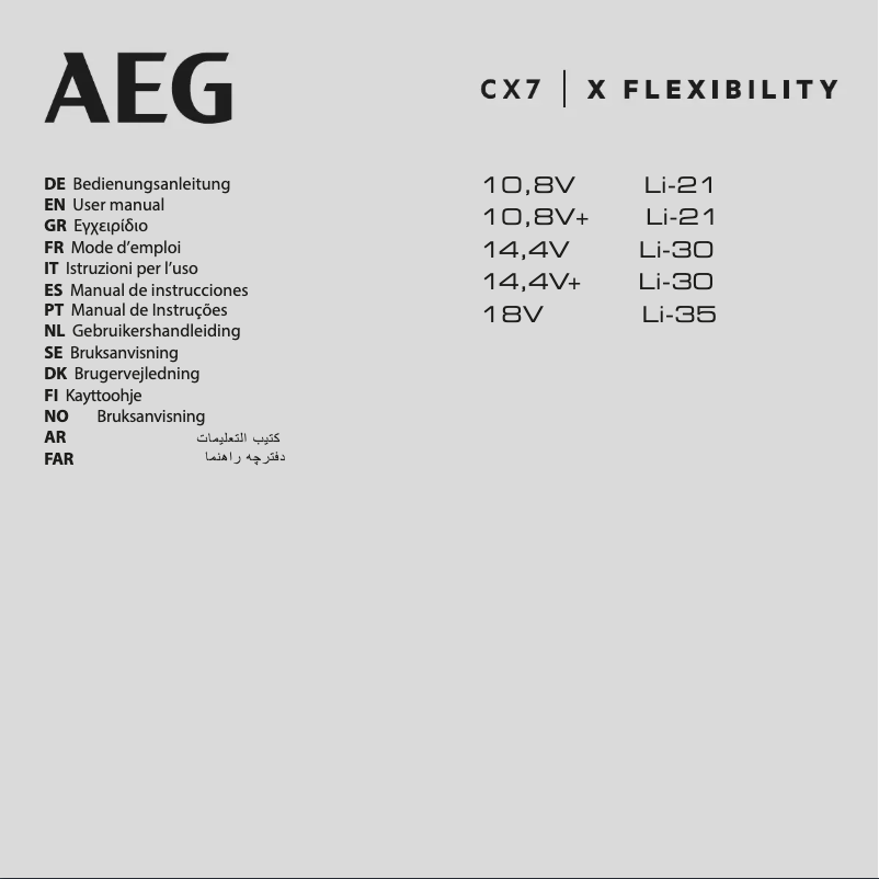 Image de la première page du manuel de l'appareil CX7-21EB