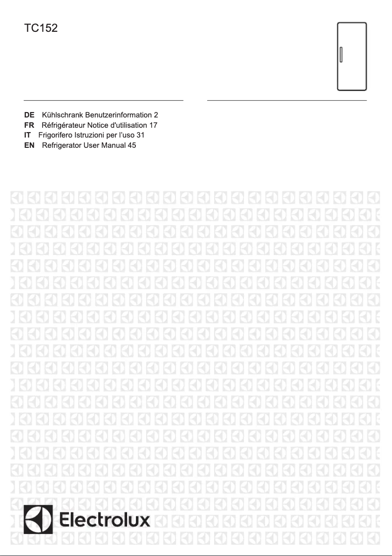 Page n°1 - Manuel utilisateur Electrolux TC152