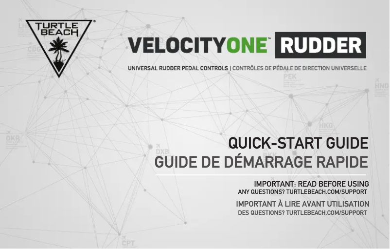 Imagen de la primera página del manual del dispositivo VelocityOne Rudder