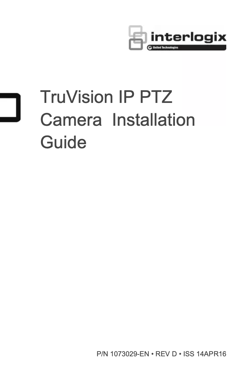 Image de la première page du manuel de l'appareil TruVision TVP-1101
