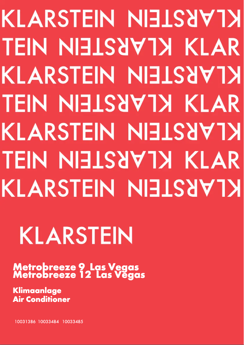 Page 1 de la notice Manuel utilisateur Klarstein 10033484