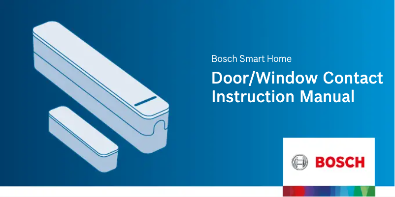 Página 1 del manual Manual de usuario Bosch Door/Window Contact