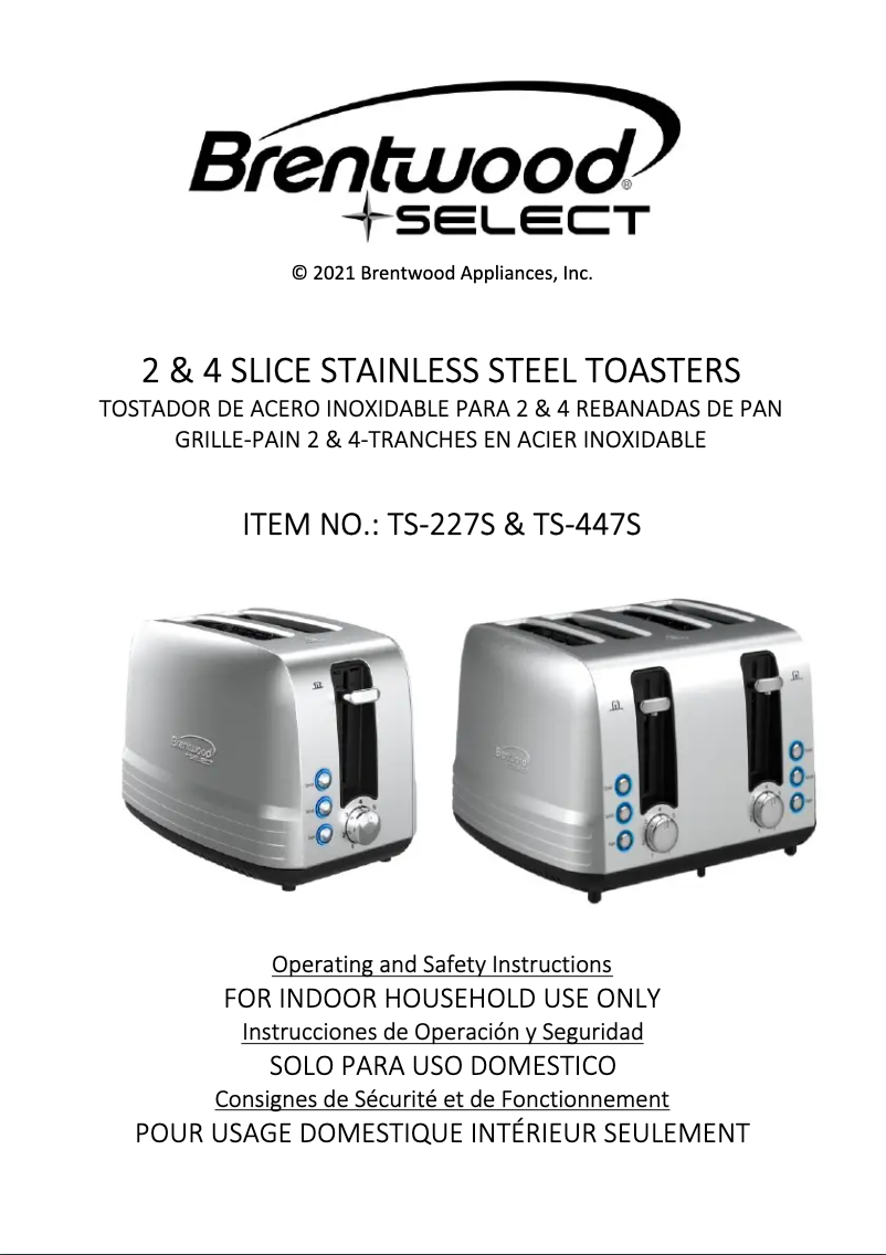 Página 1 del manual Manual de usuario Brentwood TS-227S