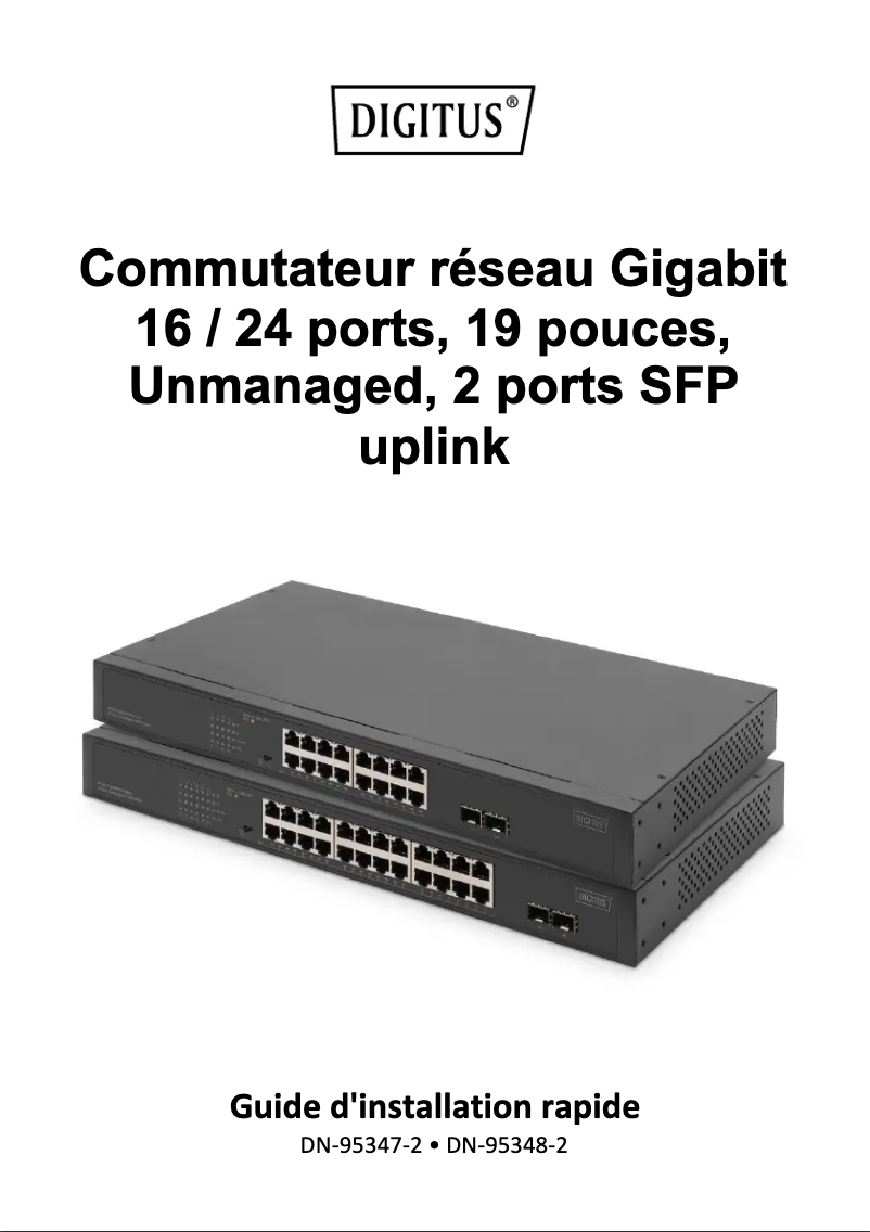 Image de la première page du manuel de l'appareil DN-95347-2