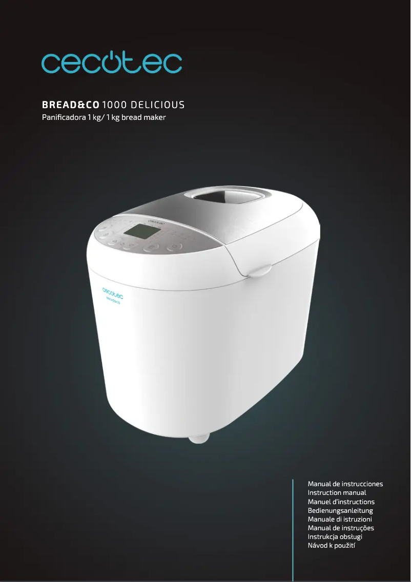 Page 1 de la notice Manuel utilisateur Cecotec Bread&Co 1000 Delicious