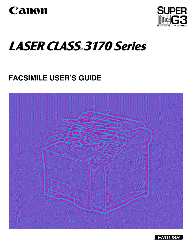 Page 1 de la notice Manuel utilisateur Canon Laser Class 3170