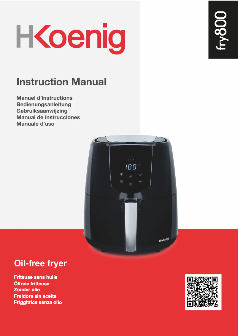 Image de la première page du manuel de l'appareil FRY800