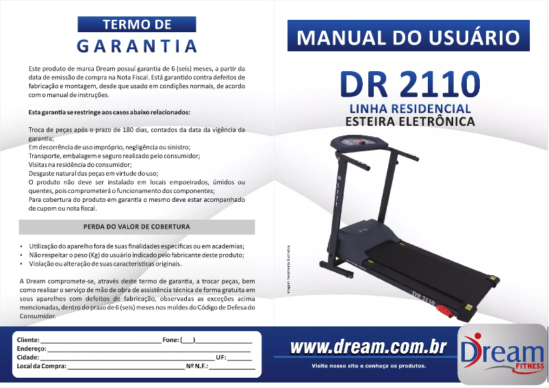 Page 1 de la notice Manuel utilisateur Dream DR 2110