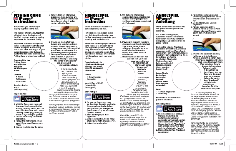 Imagen de la primera página del manual del dispositivo IPawn Hengelspel