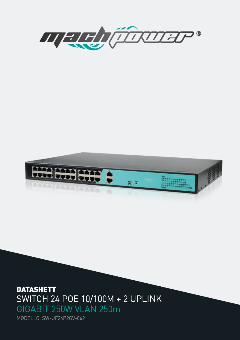 Page 1 de la notice Fiche technique Mach Power SW-UF24P2GV-062
