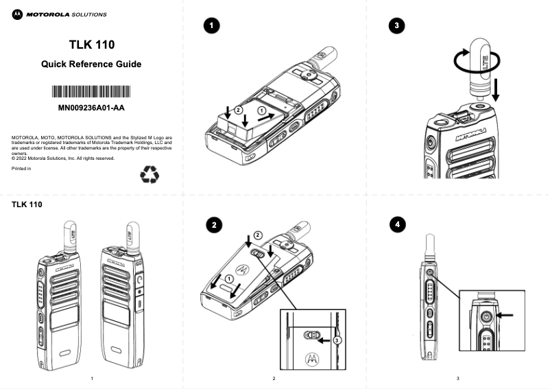 Image de la première page du manuel de l'appareil WAVE PTX TLK 110