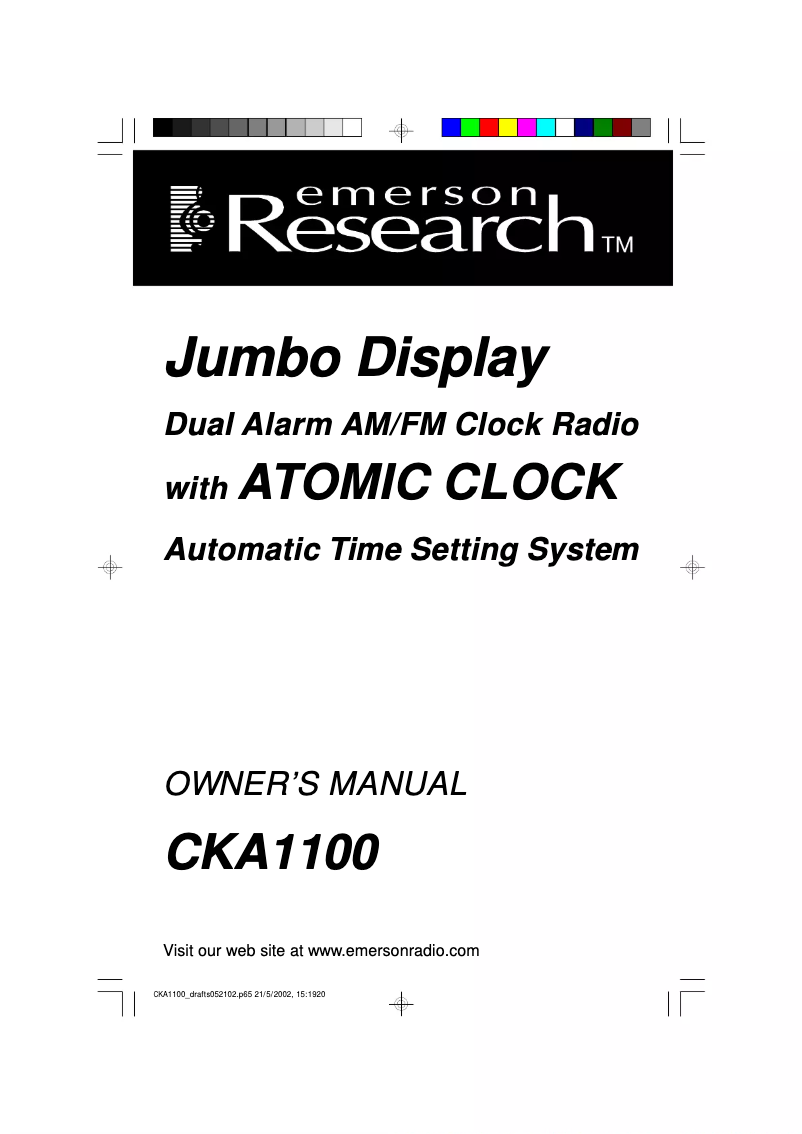 Page 1 de la notice Manuel utilisateur Emerson CKA1100
