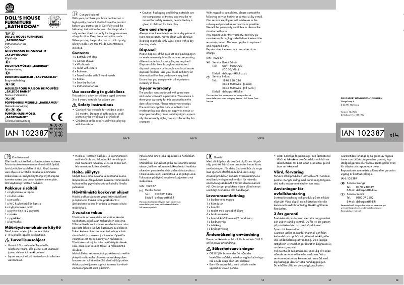 Image de la première page du manuel de l'appareil IAN 102387