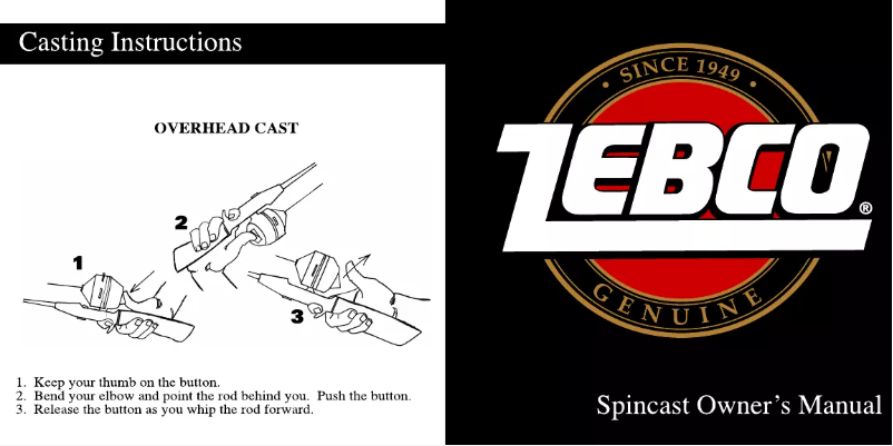 Page 1 de la notice Manuel utilisateur Zebco 33 Gold Spincast