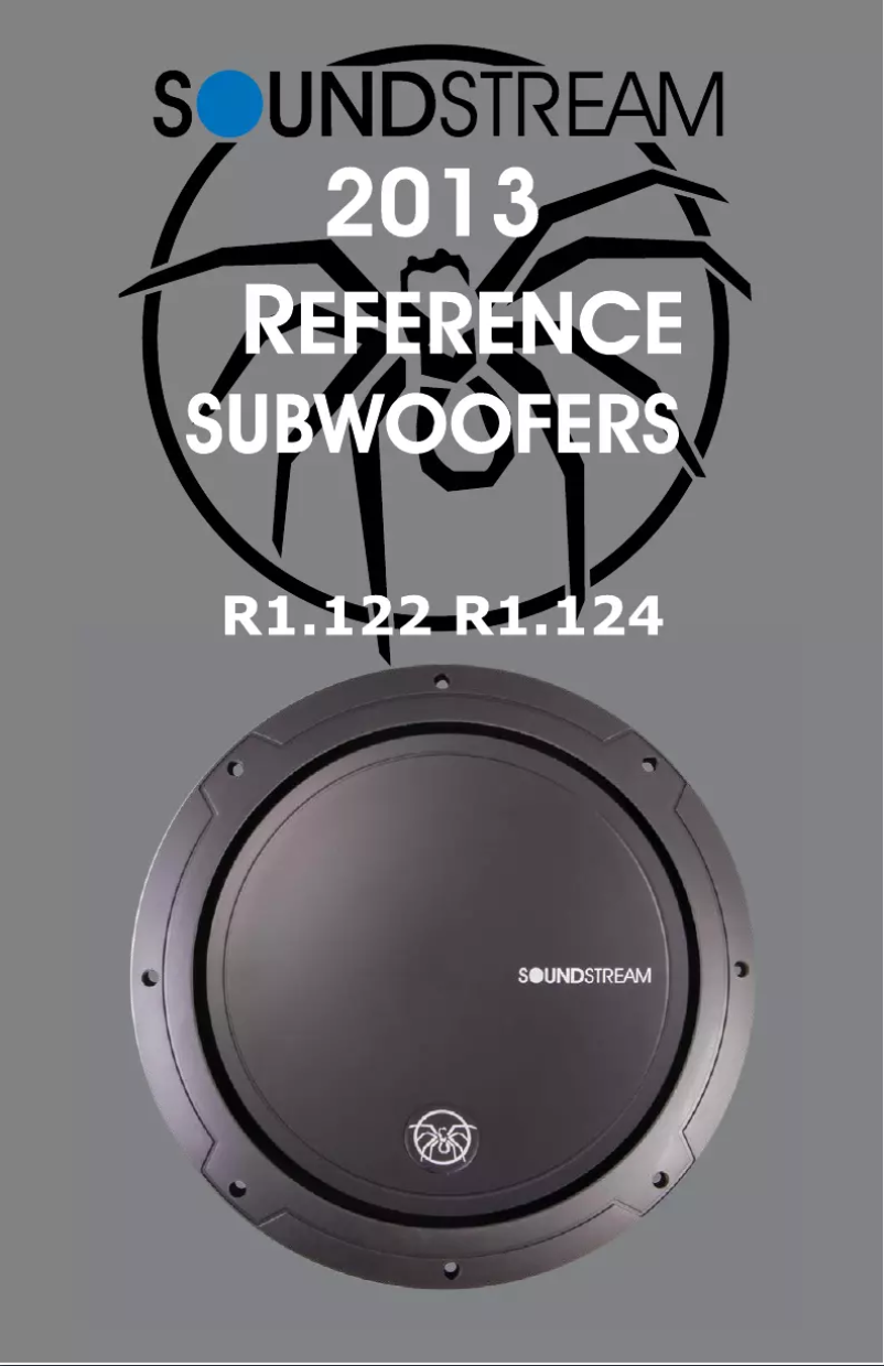 Page 1 de la notice Manuel utilisateur Soundstream Reference R1.124