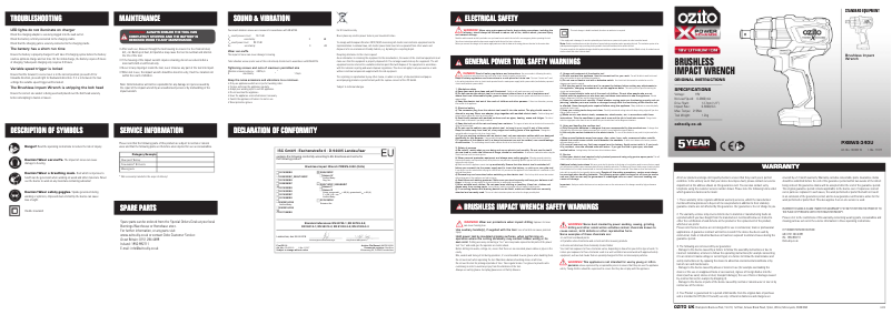 Image de la première page du manuel de l'appareil PXBWK-130U