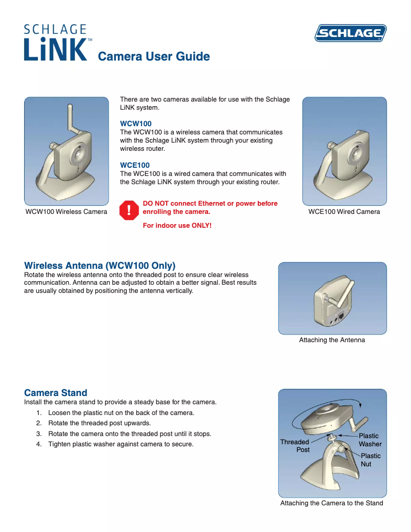 Image de la première page du manuel de l'appareil WCW100