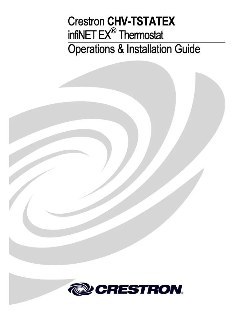 Página 1 del manual Manual de usuario Crestron CHV-TSTATEX