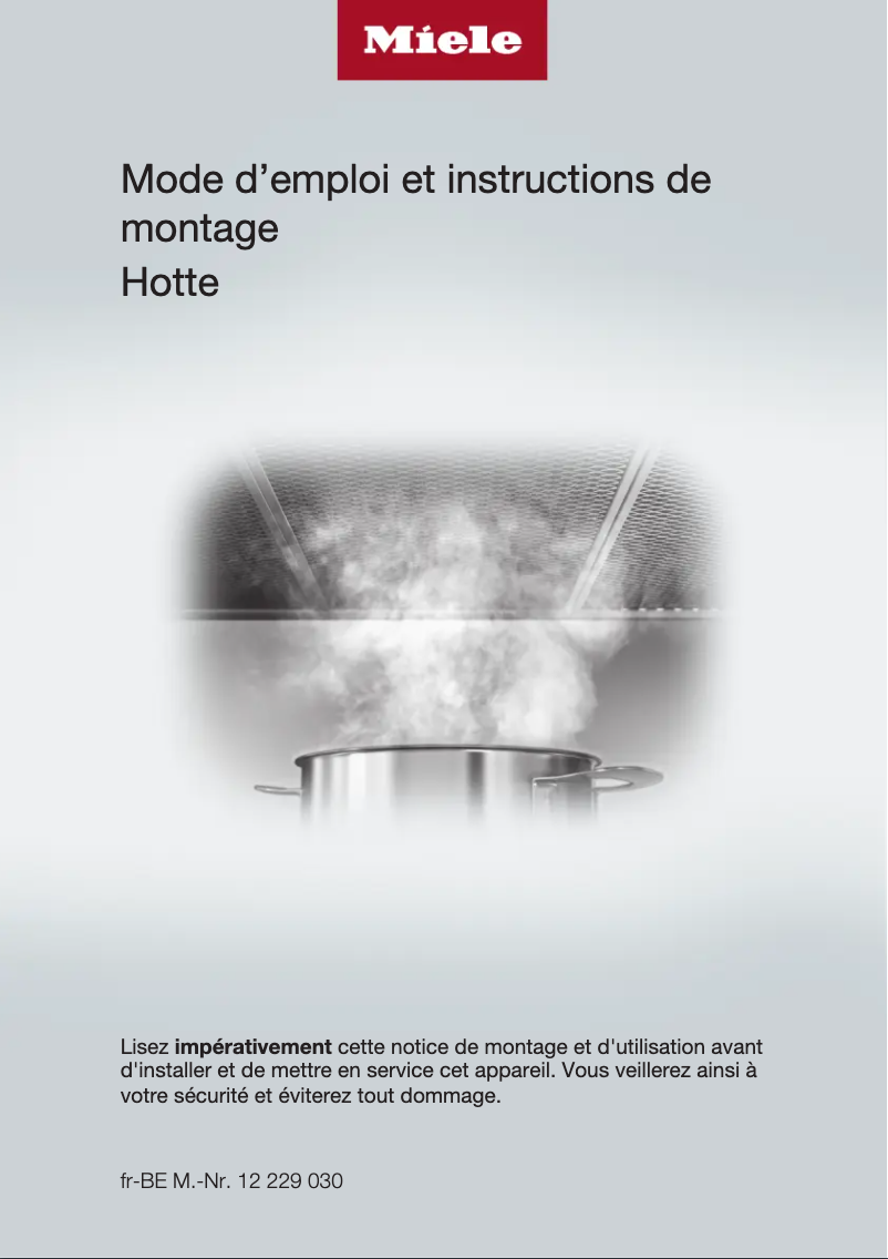 Page n°1 - Manuel utilisateur Miele DAW 1920 Active