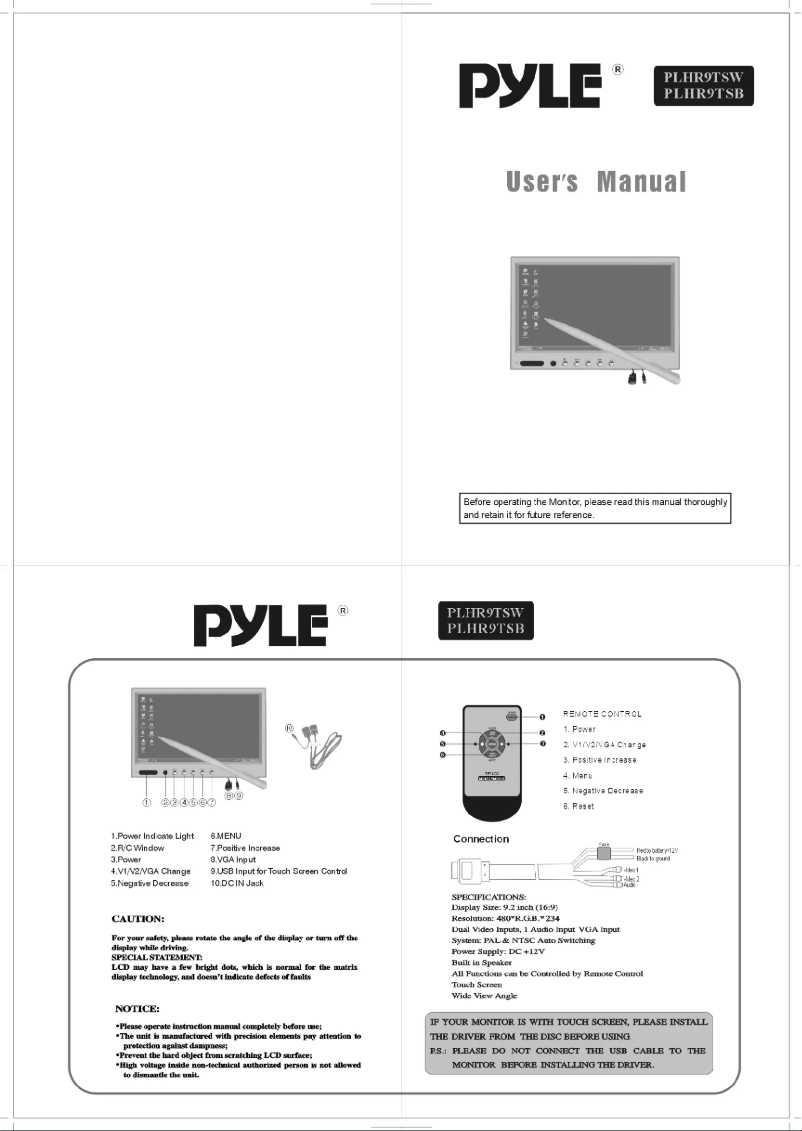 Page n°1 - Manuel utilisateur Pyle PLHR9TSB