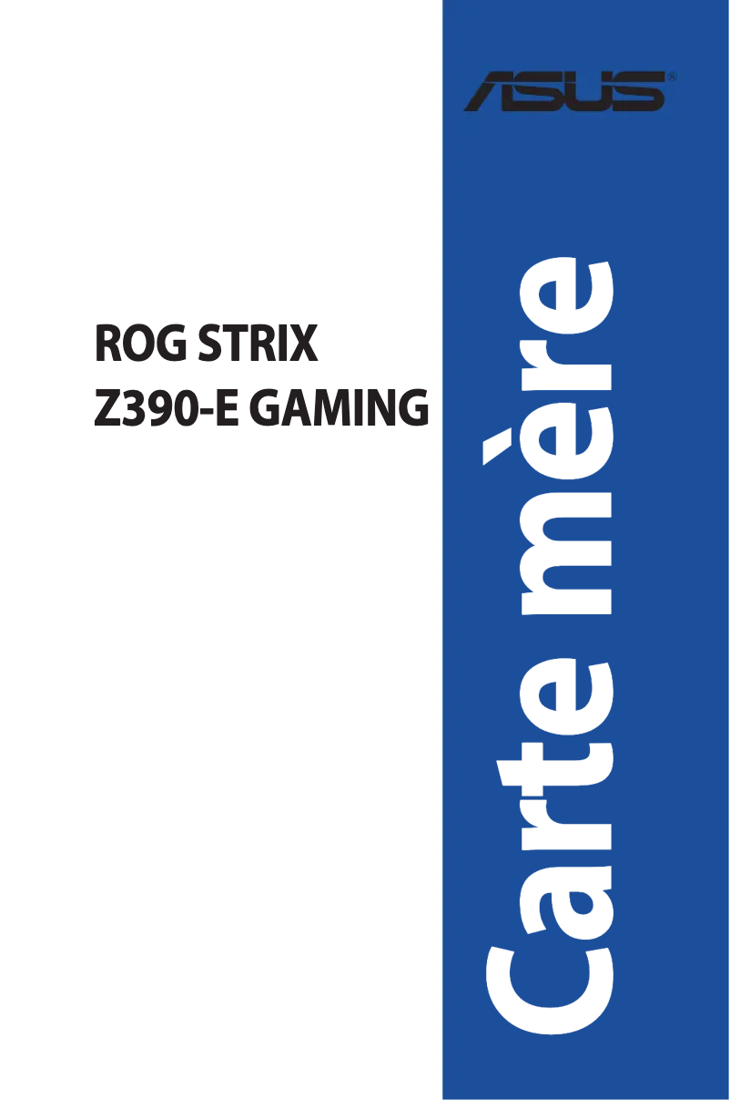 Page 1 de la notice Manuel utilisateur Asus Rog Strix Z390-E Gaming