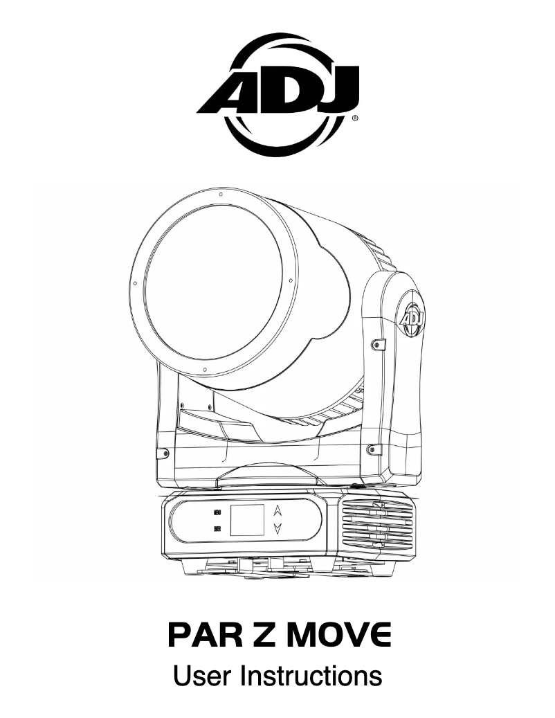 Page 1 de la notice Manuel utilisateur Adj Par Z Move