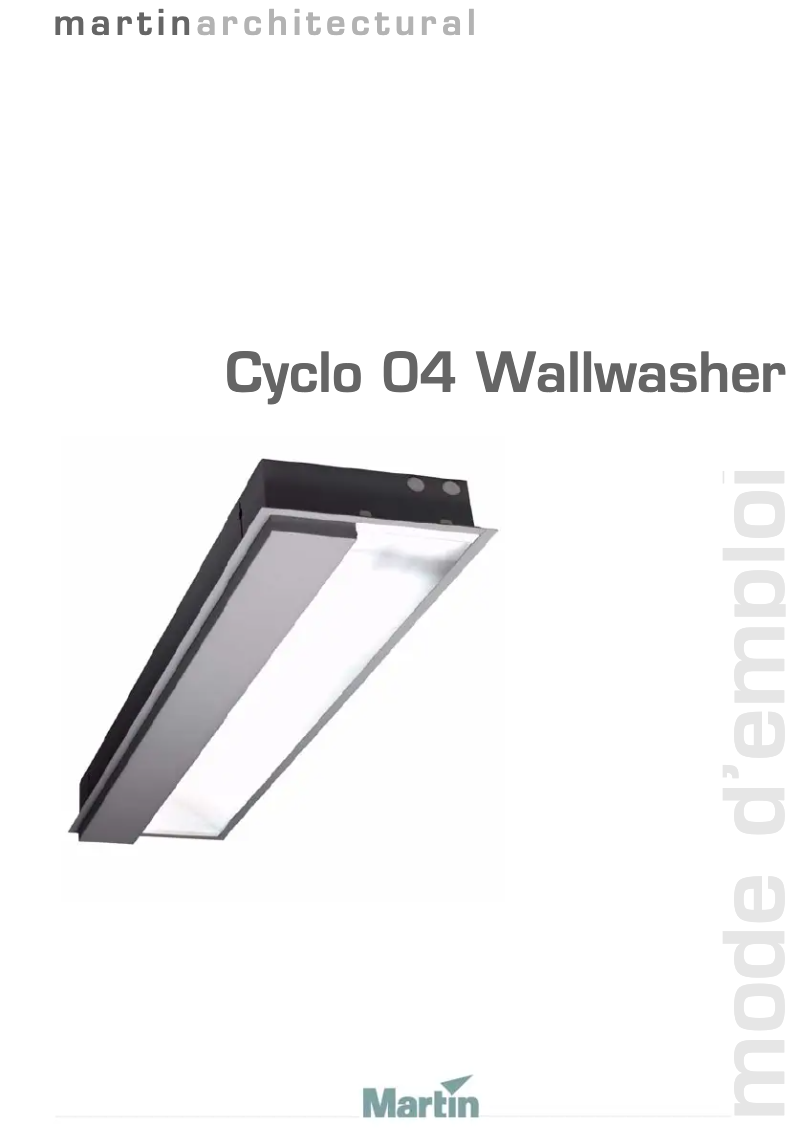 Image de la première page du manuel de l'appareil Cyclo 04 Wallwasher