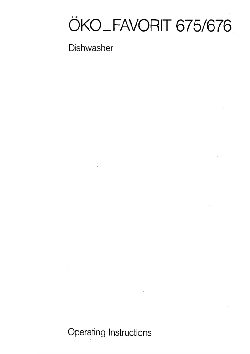 Imagen de la primera página del manual del dispositivo Favorit 675 w Aus