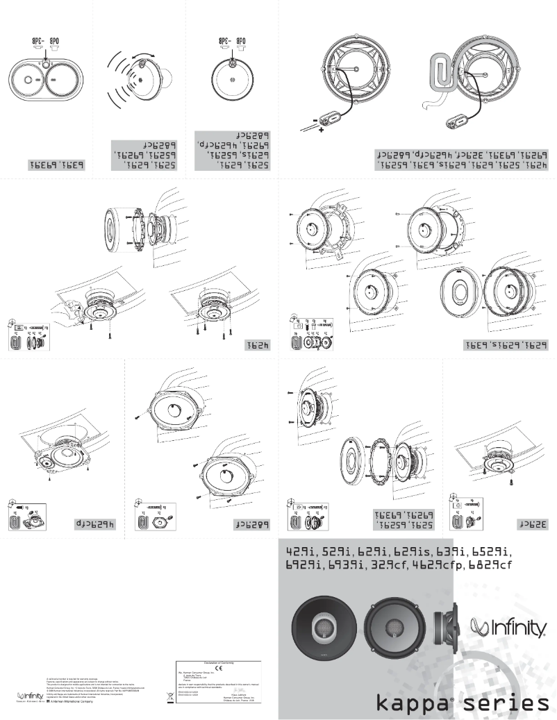 Page 1 de la notice Manuel utilisateur Infinity Kappa 652.9I