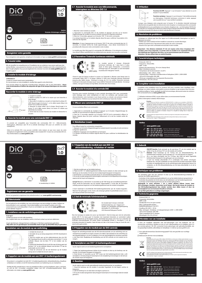 Image de la première page du manuel de l'appareil 54524
