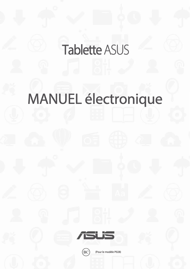 Page 1 de la notice Manuel utilisateur Asus ZenPad 10 Z301M