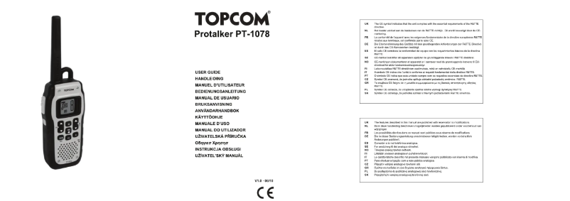 Page n°1 - Manuel utilisateur Topcom Protalker PT-1078